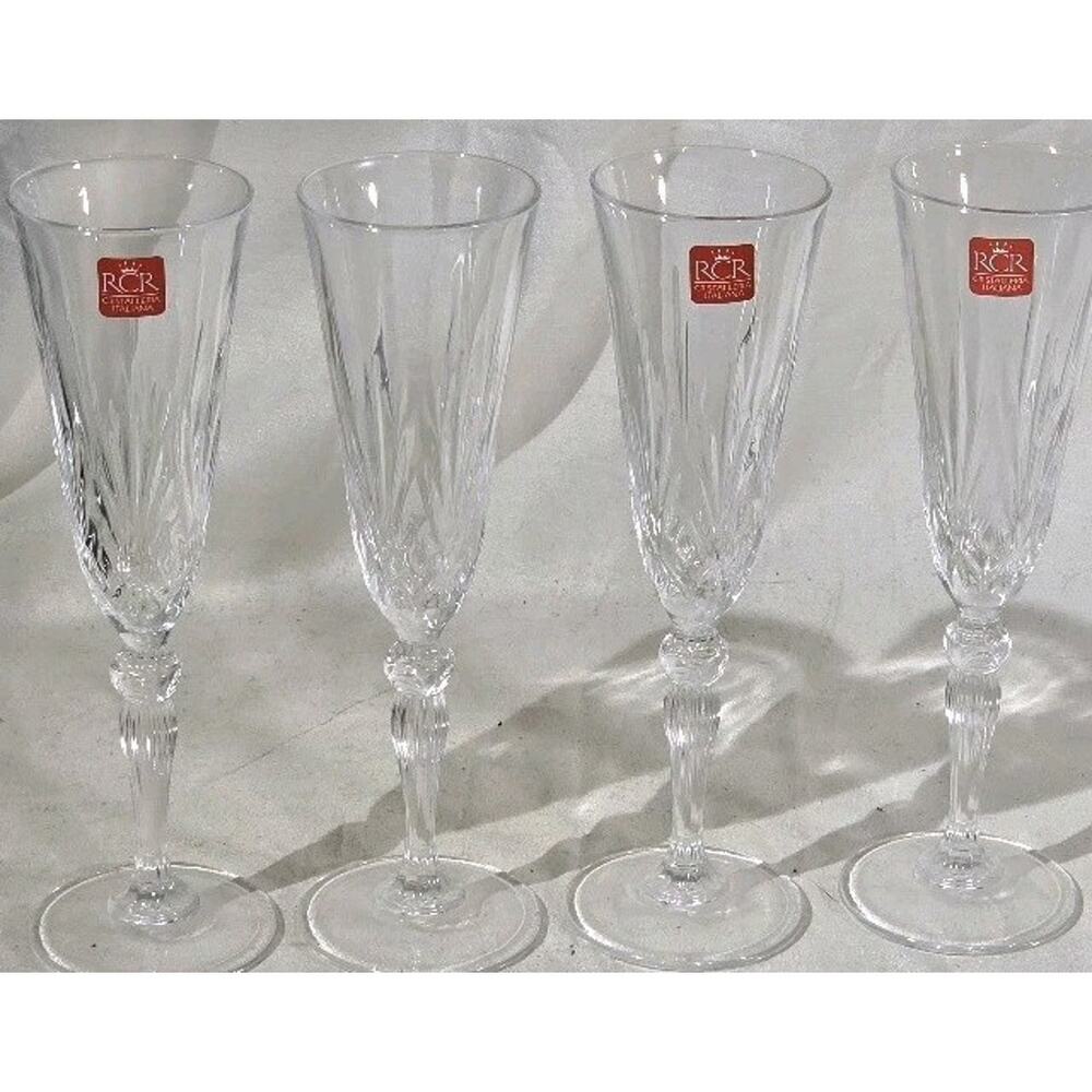 RCR Melodia Crystal Champagne Flutes – Set of 4